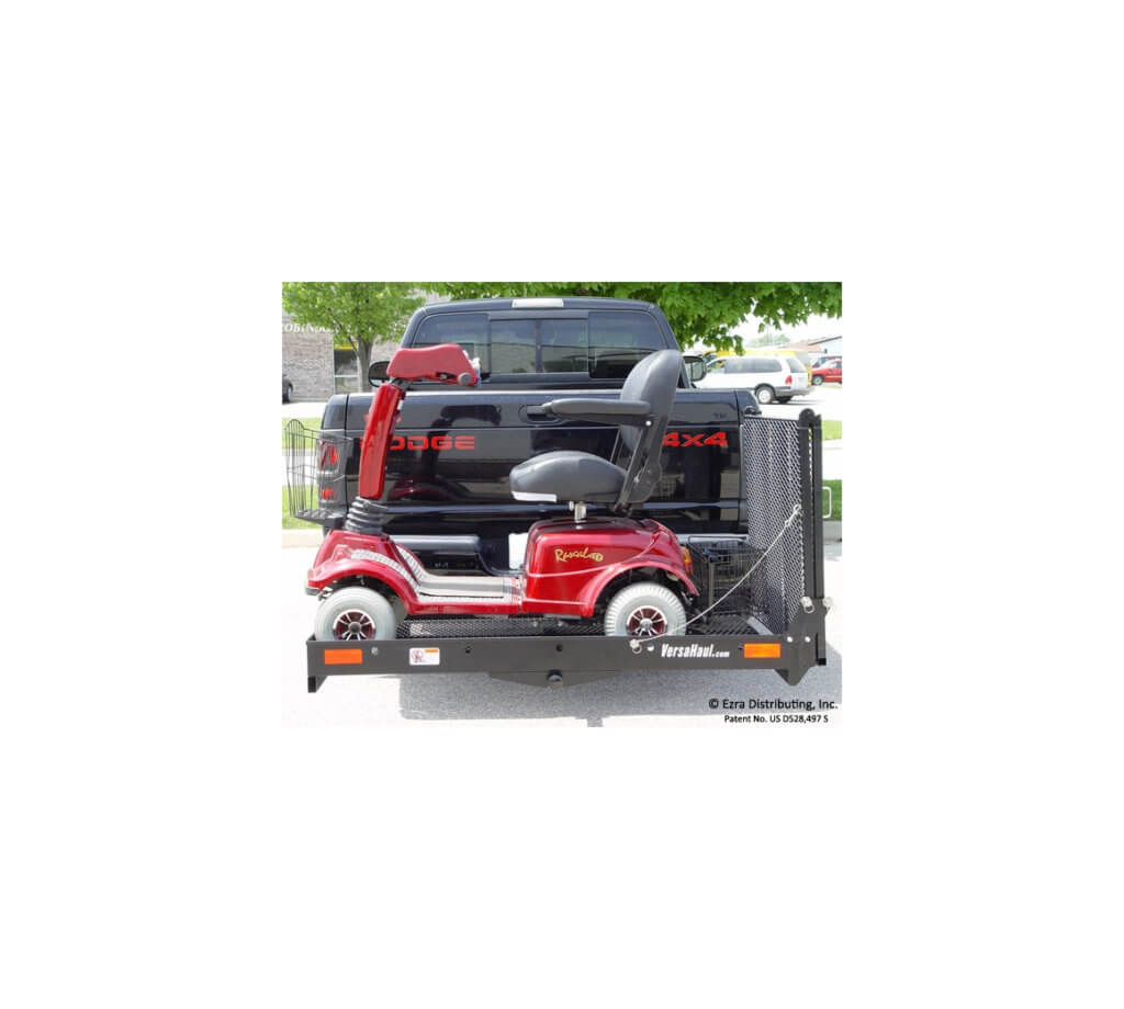 Live Image Side View of Versahaul Vehicle Extra Large Manual Carrier for Mobility Scooters