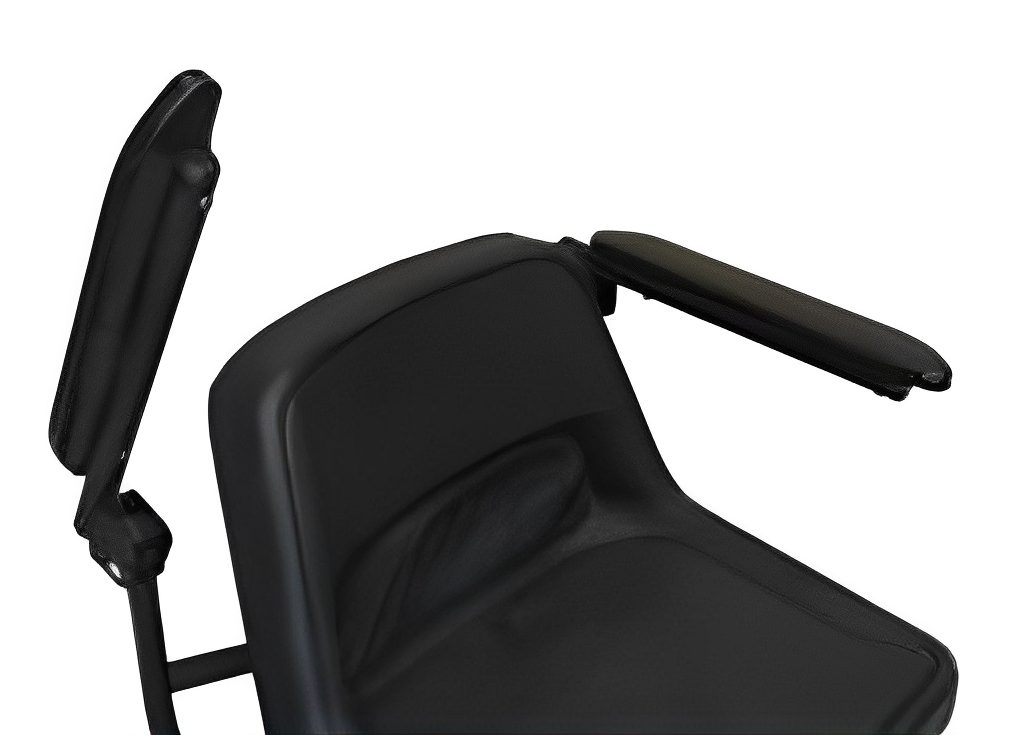 Optional Arm Rest Weldment Mounted Directly to Cart Frame for added Strength
