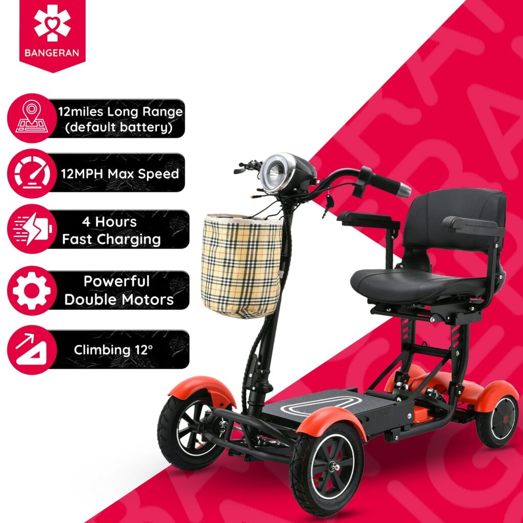 Bangeran Dragon Mobile EX Wide Seat 4 Wheel Folding Mobility Scooter